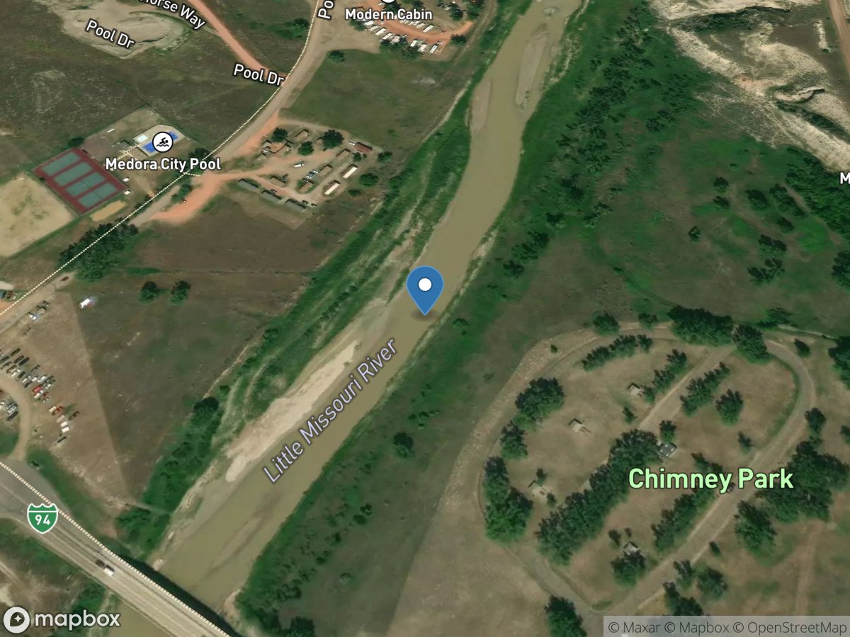 Little Missouri River at Medora, ND location