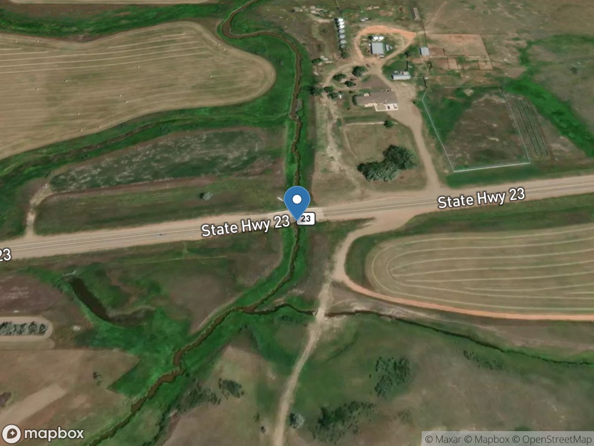 Cherry Creek on State Highway 23 near Schafer, ND location