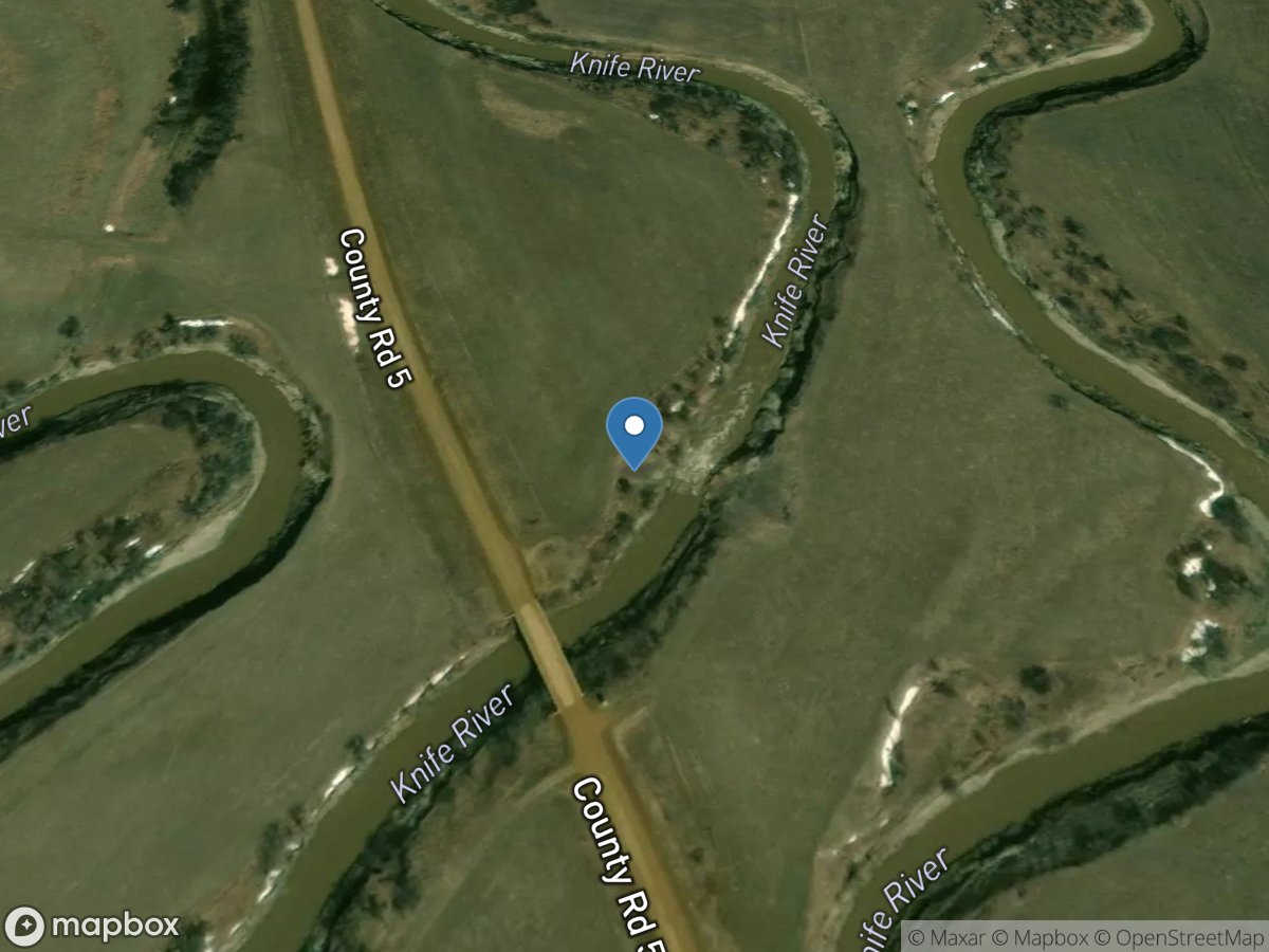 Knife River near Golden Valley, ND location