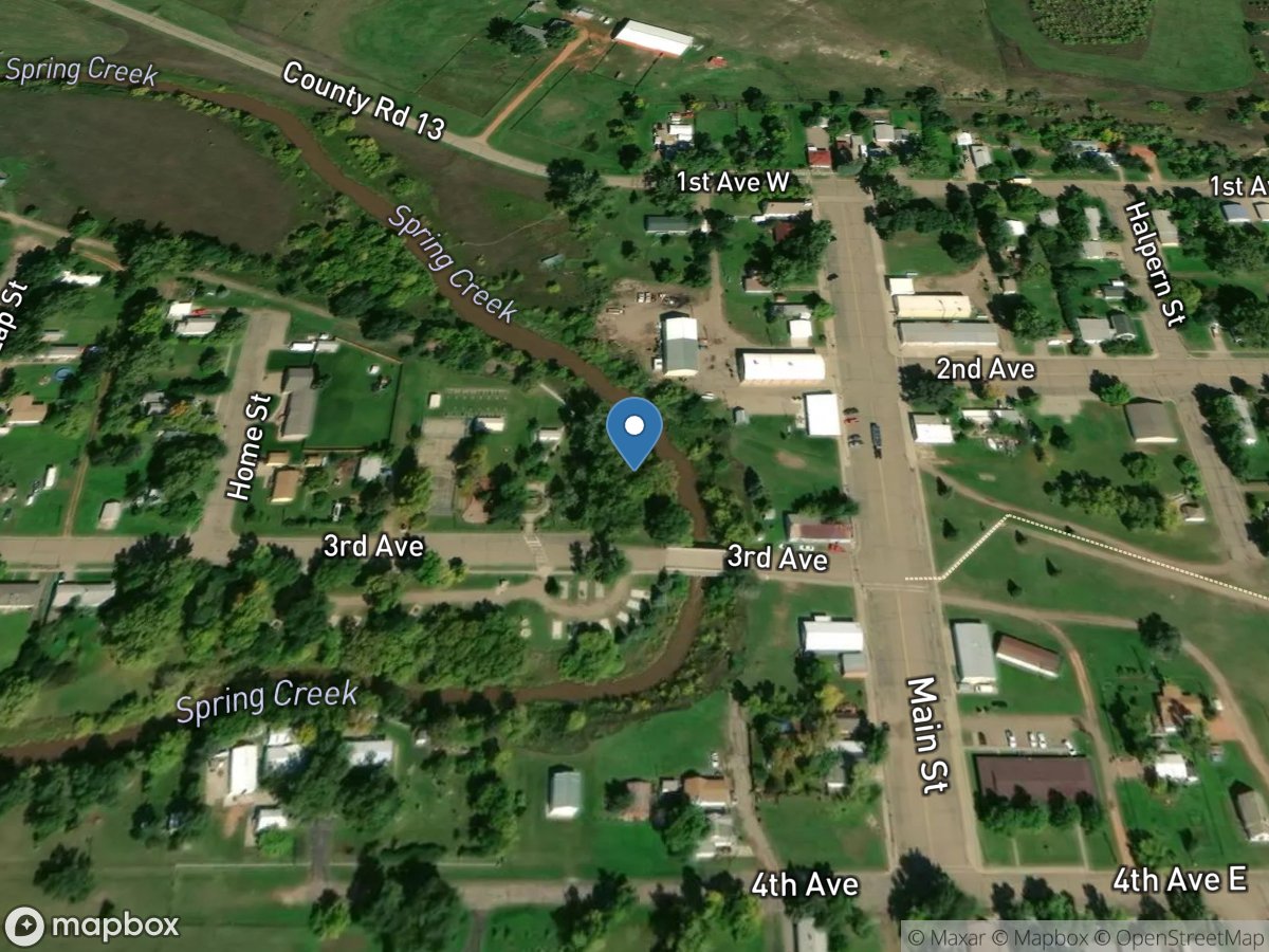 Spring Creek at Zap, ND location