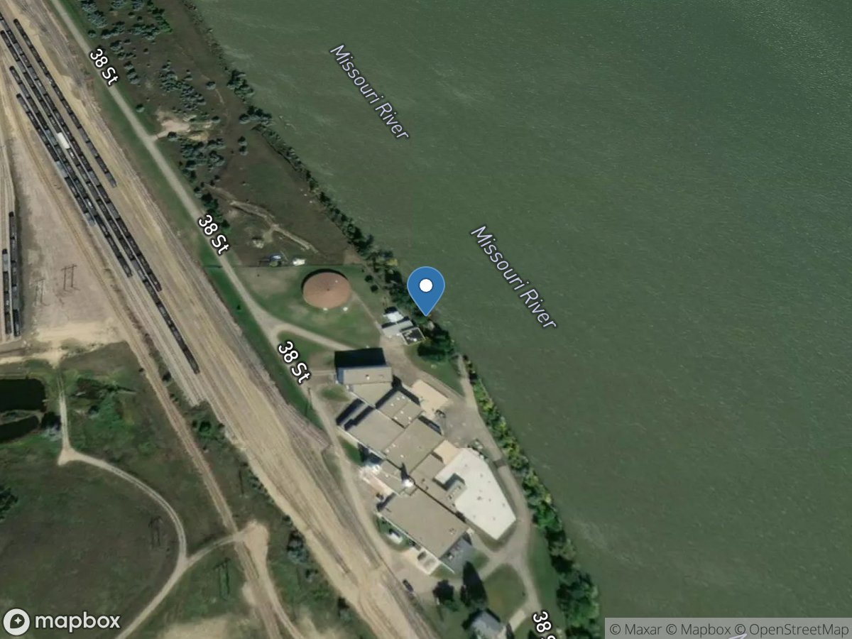 Missouri River above Mandan, ND location