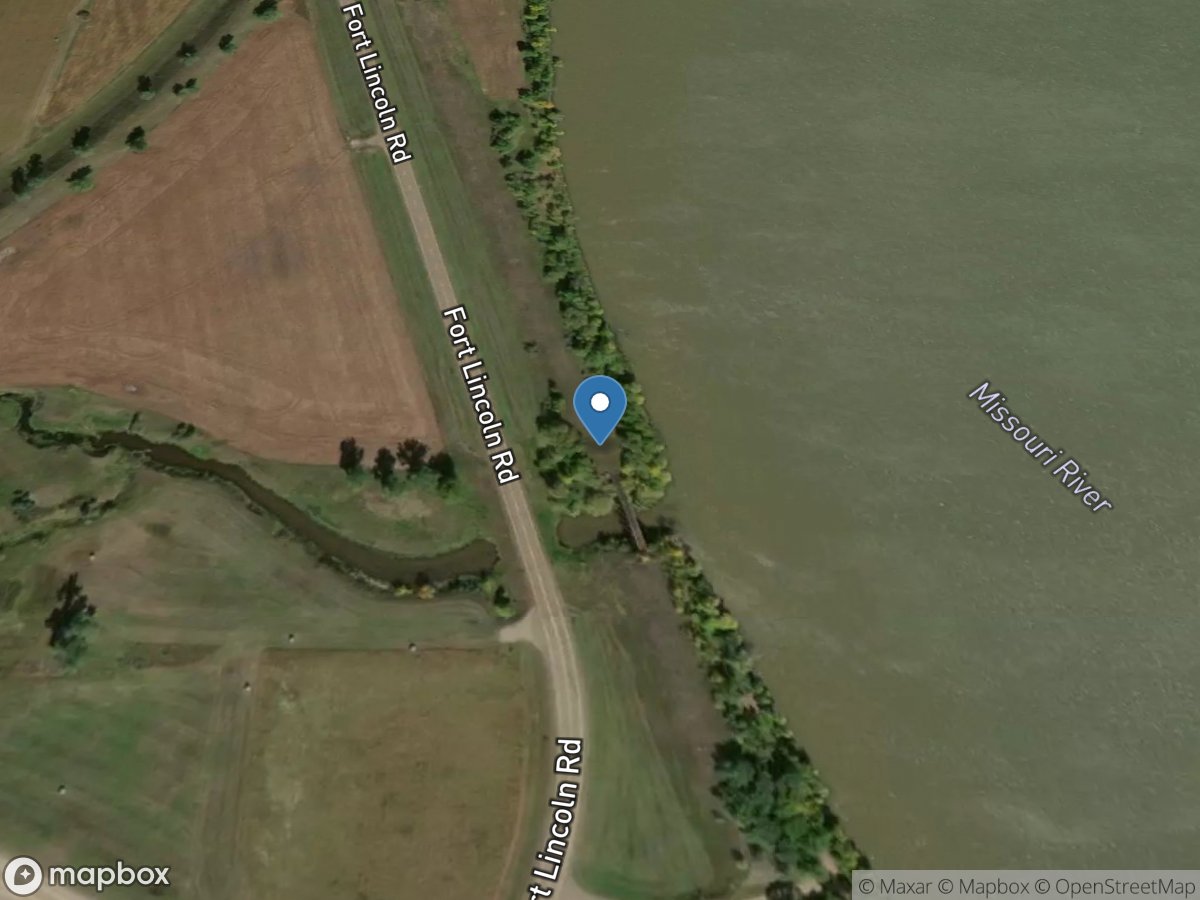 Missouri River below Mandan, ND location