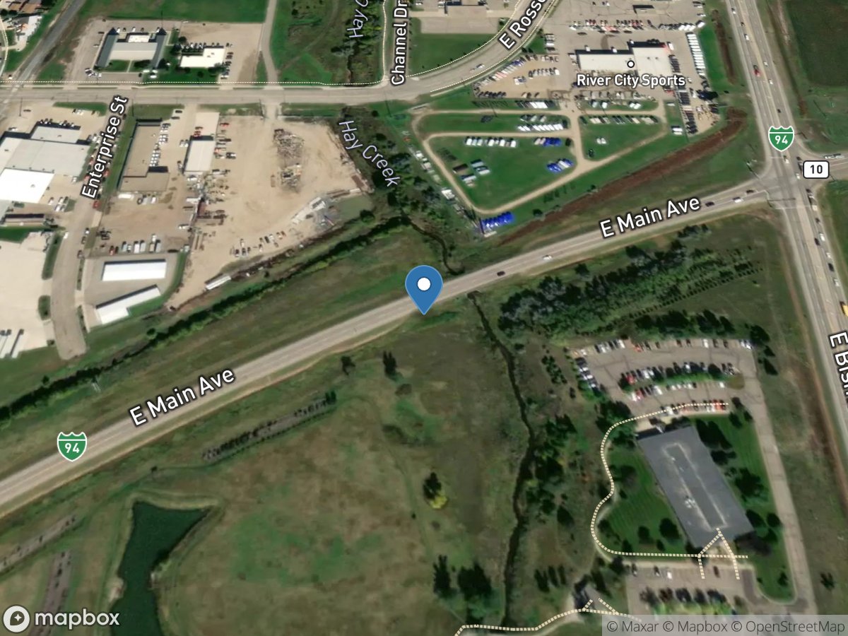 Hay Creek at Main Avenue at Bismarck, ND location