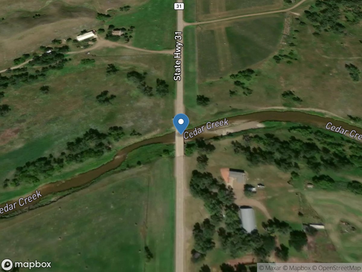 Cedar Creek near Raleigh, ND location