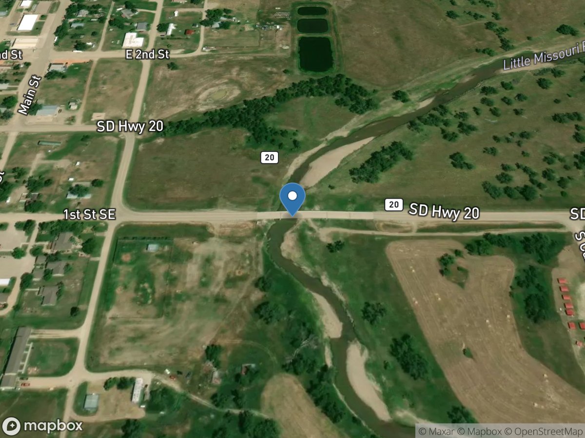 Little Missouri River at Camp Crook,SD location