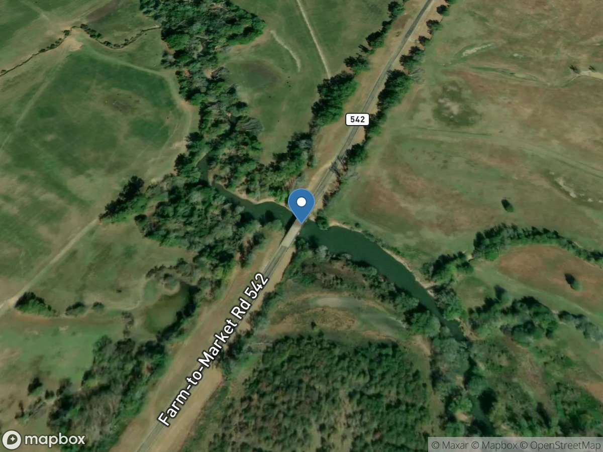 Upper Keechi Creek at FM 542 near Oakwood, TX location