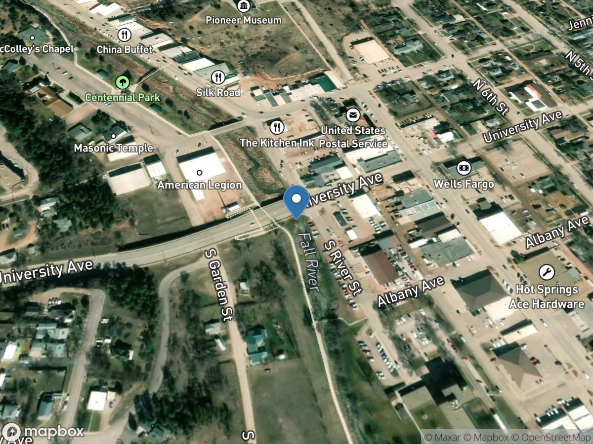 Fall River at Hot Springs,SD location