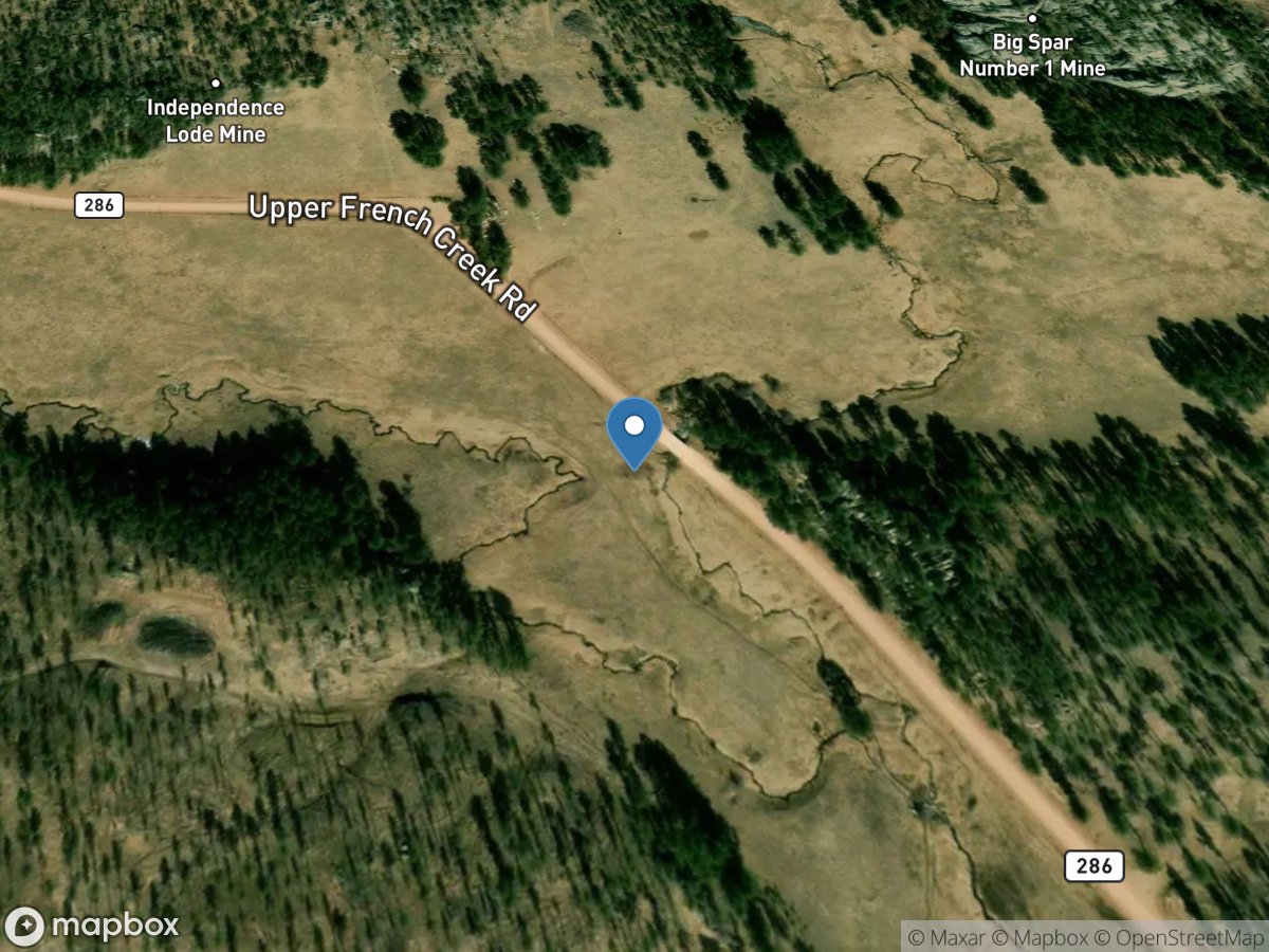 Ruby Creek near Custer, SD location