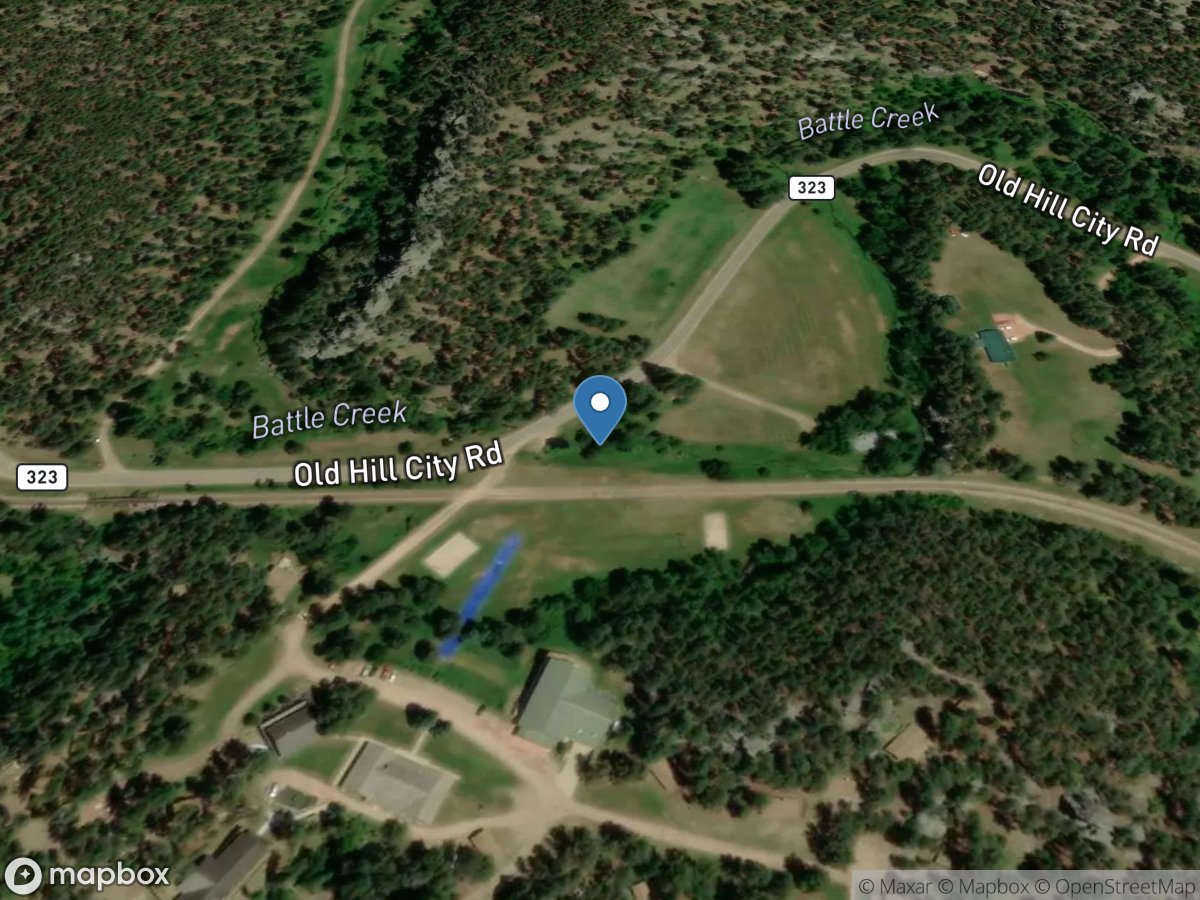 Battle Creek above Keystone,SD location