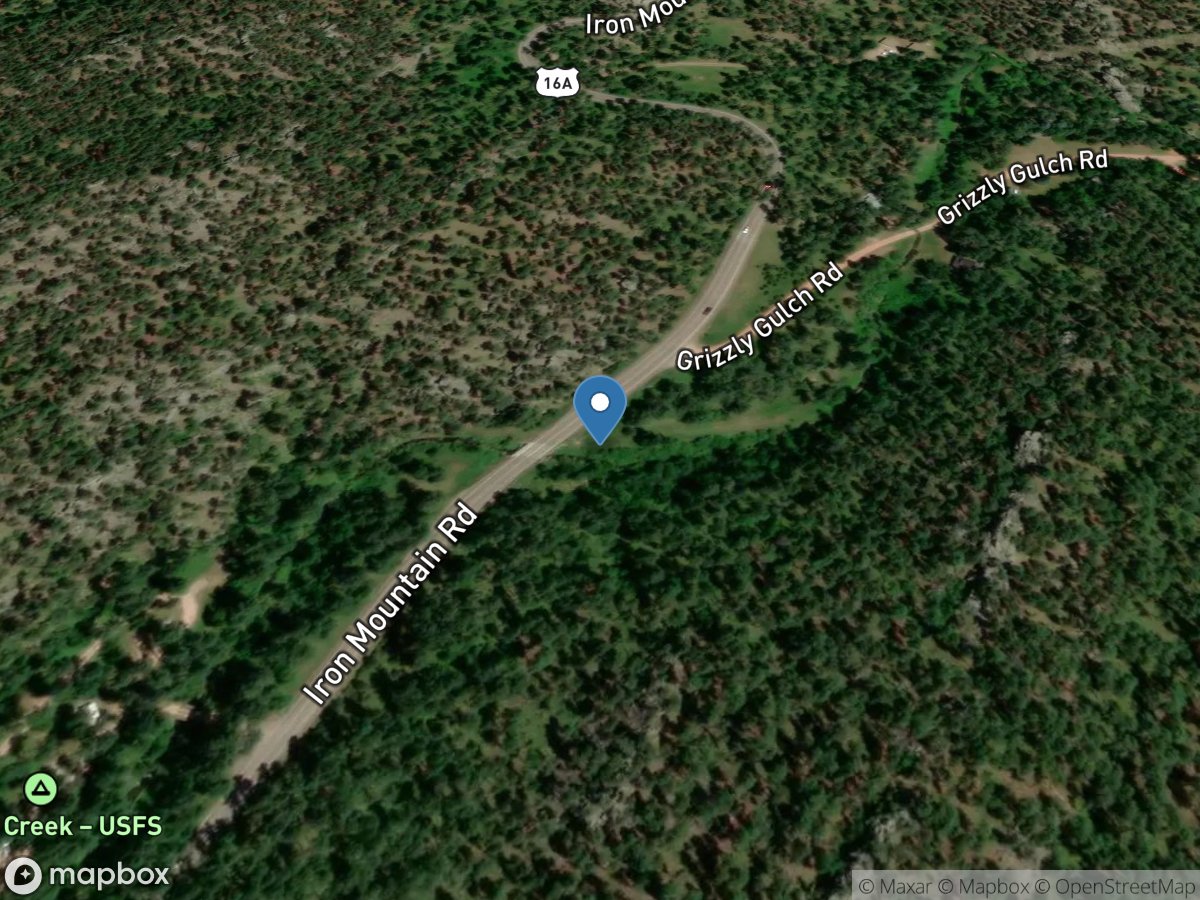 Grizzly Bear Creek near Keystone,SD location