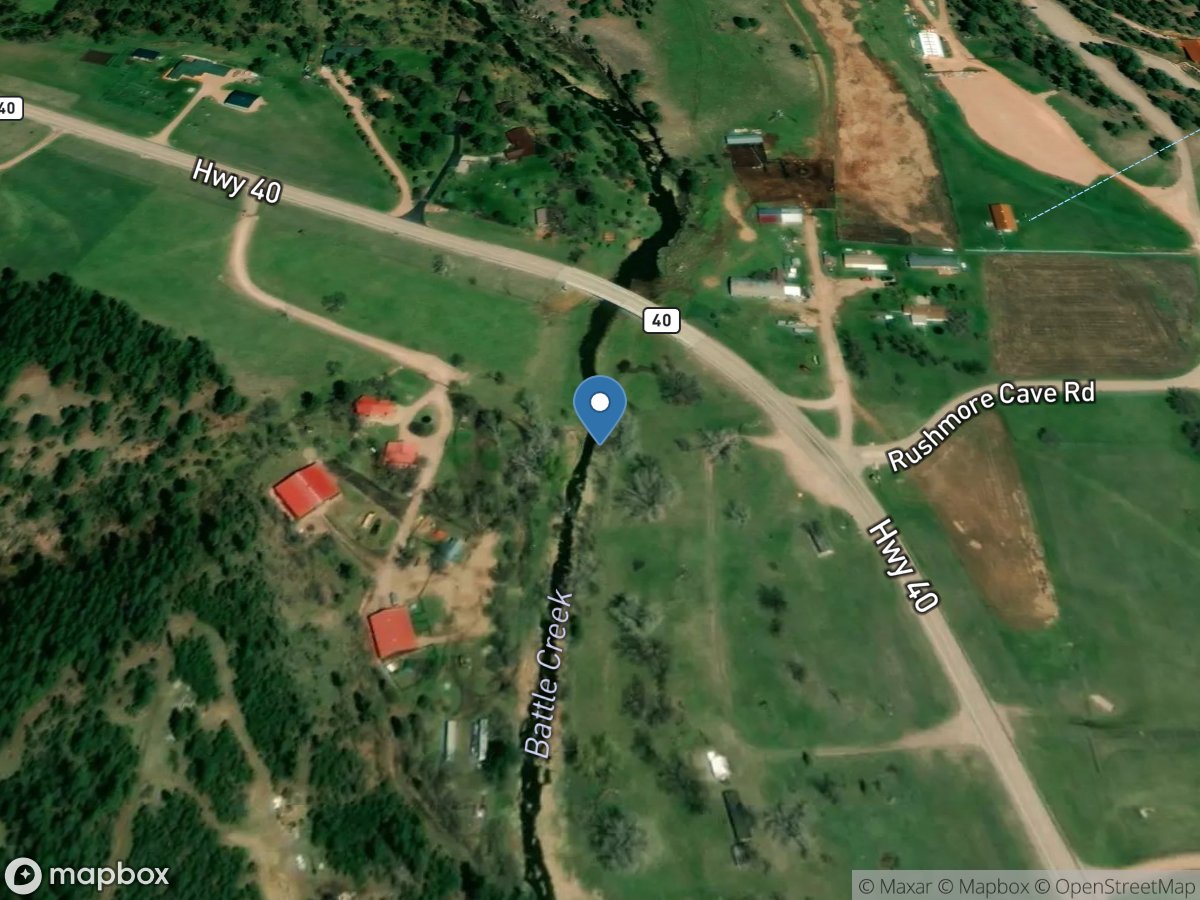 Battle Creek near Keystone,SD location