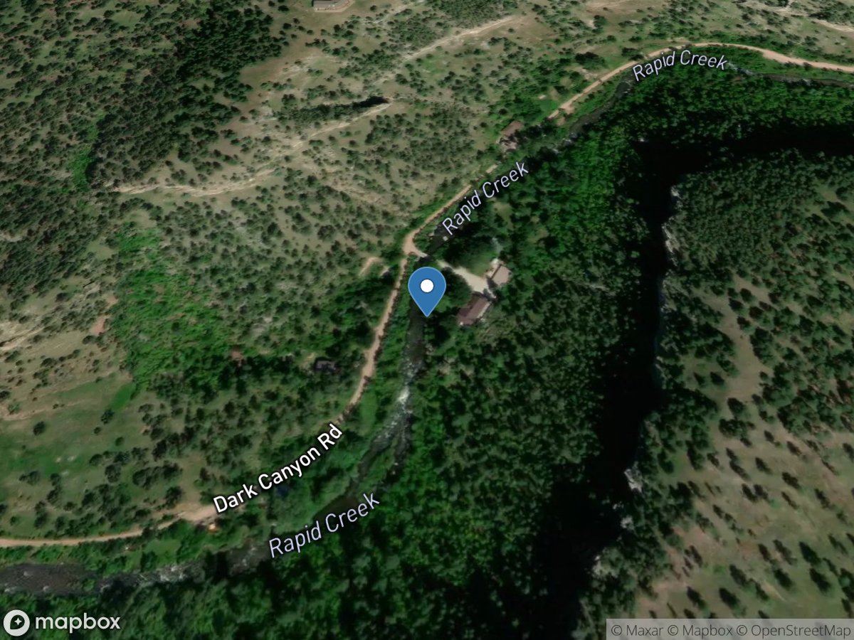 Rapid Creek above Victoria Creek near Rapid City, SD location