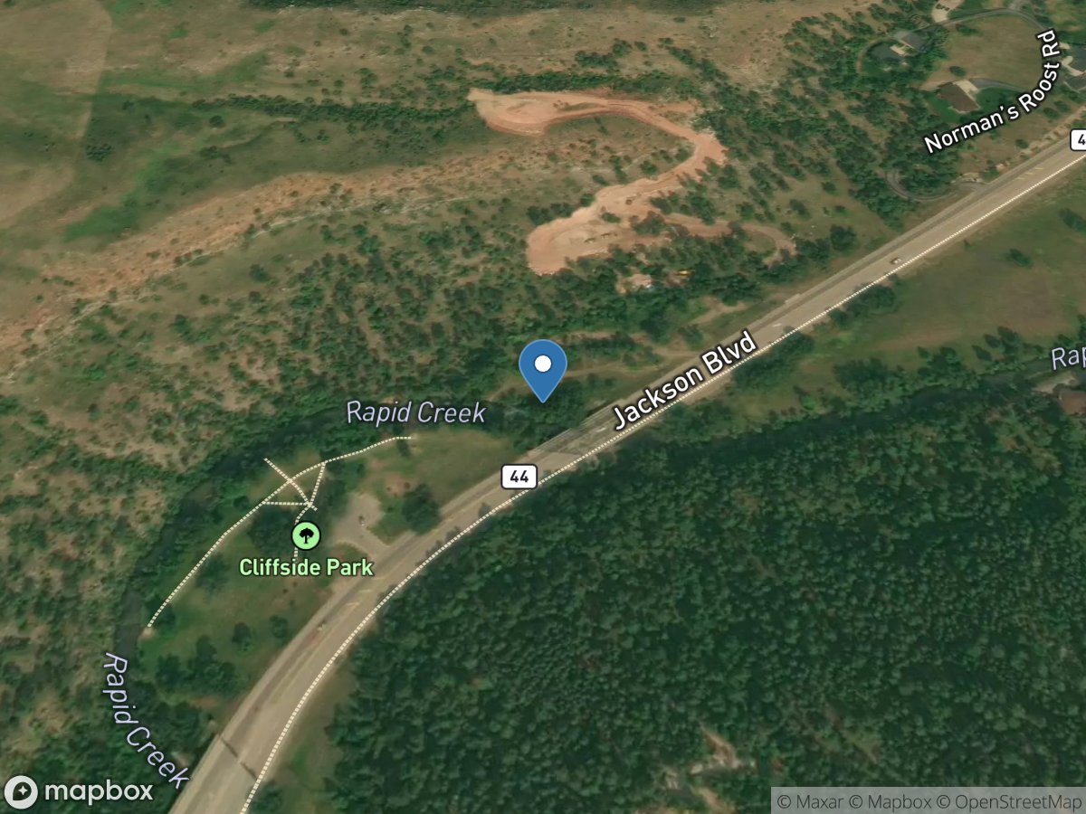 Rapid Creek above Canyon Lake near Rapid City,SD location