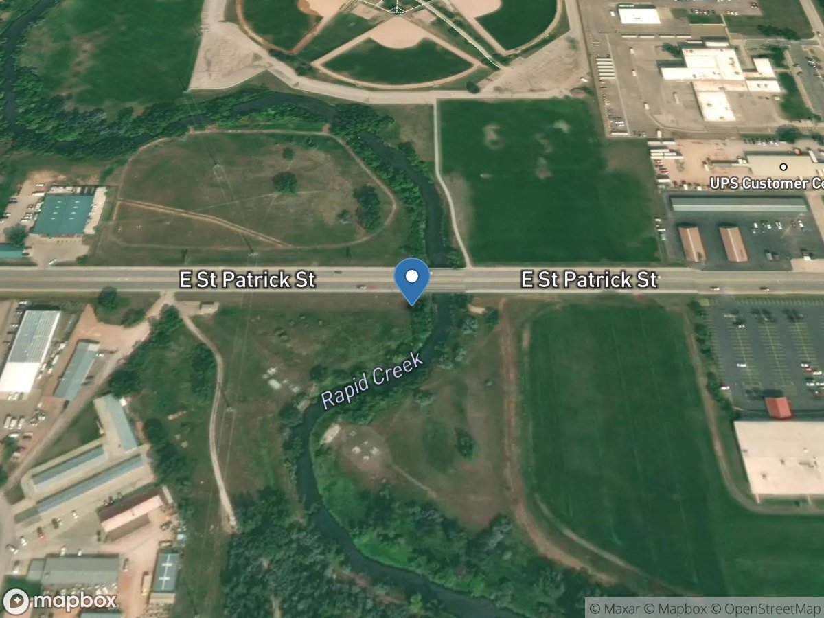 Rapid Creek below Hawthorn Ditch at Rapid City,SD location