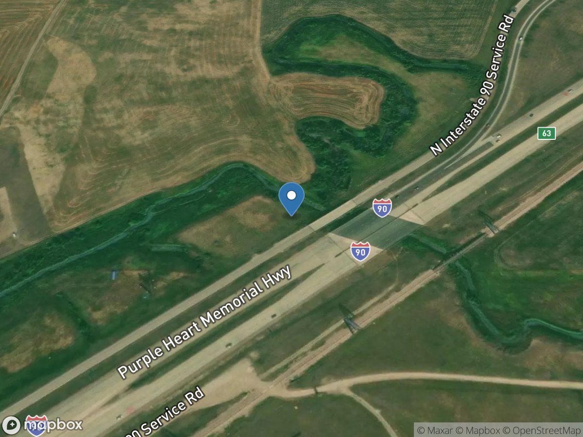 Boxelder Creek at I-90 Service Road near Box Elder, SD location