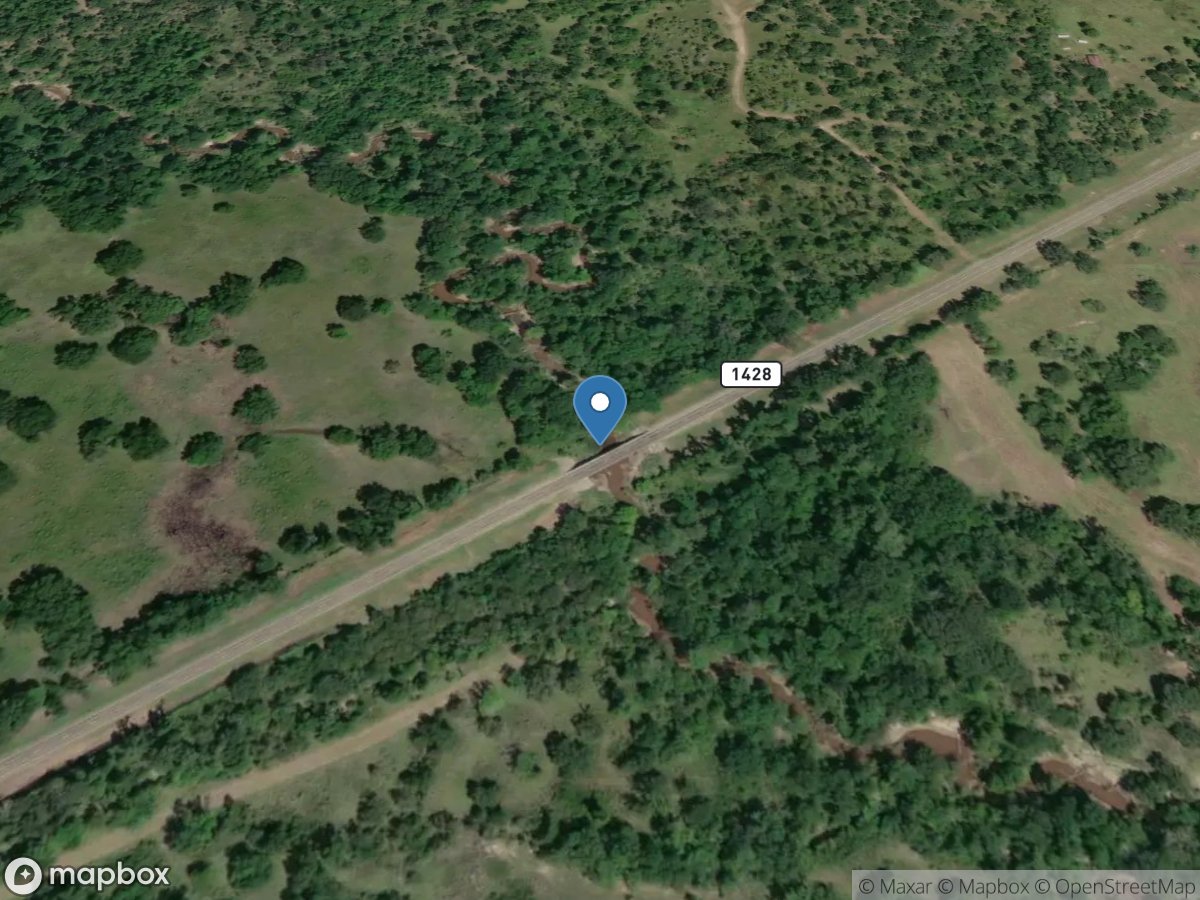 Larrison Creek at FM 1428 near Midway, TX location