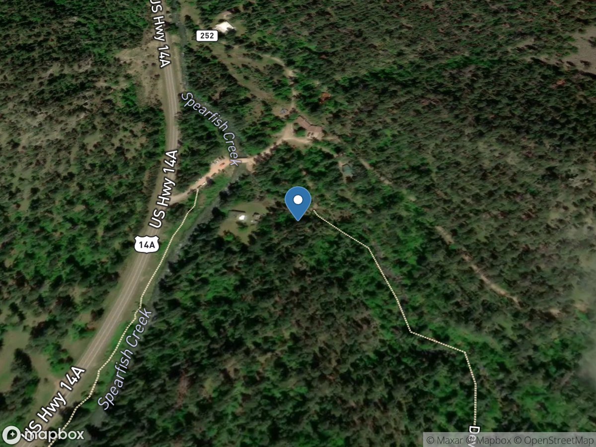 Cleopatra Creek near Spearfish, SD location