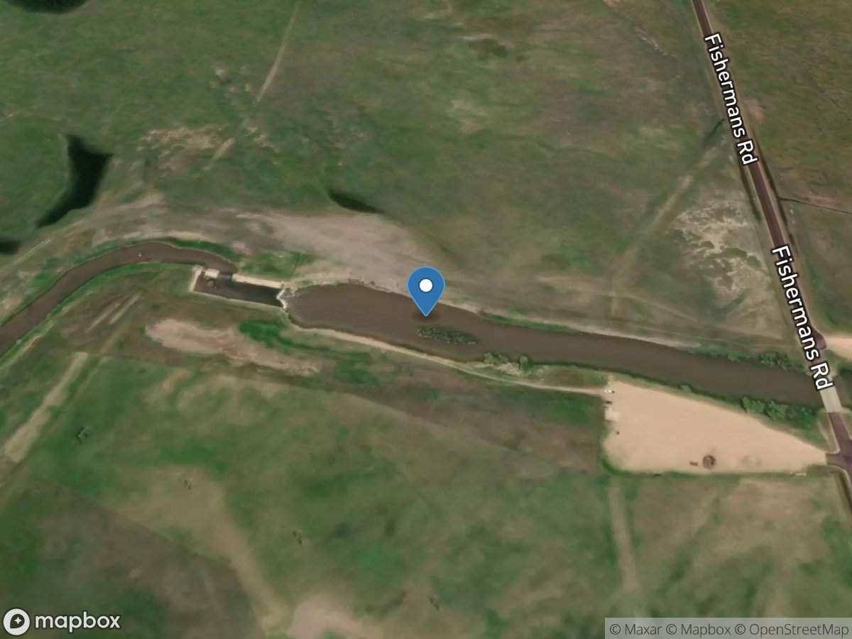 Inlet Canal above Belle Fourche Reservoir,SD location