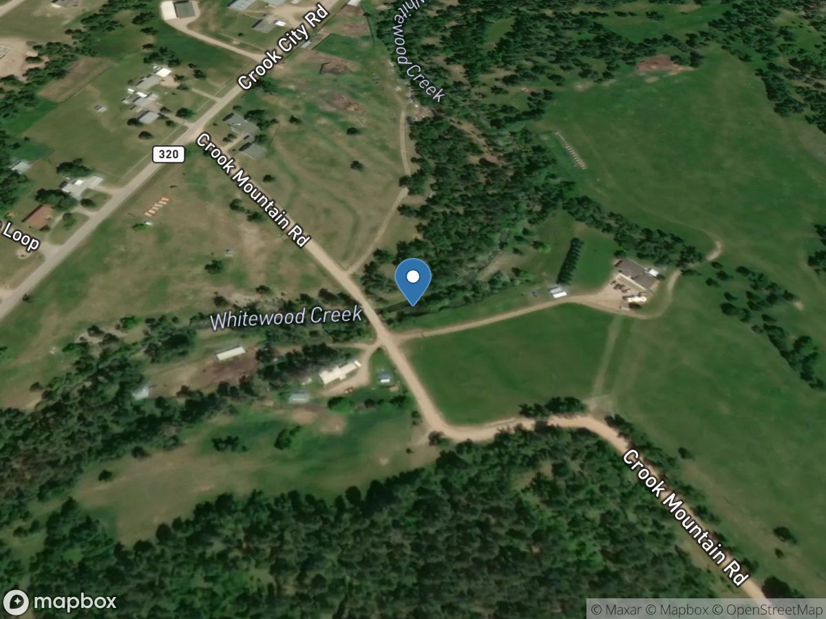 Whitewood Creek above Whitewood,SD location