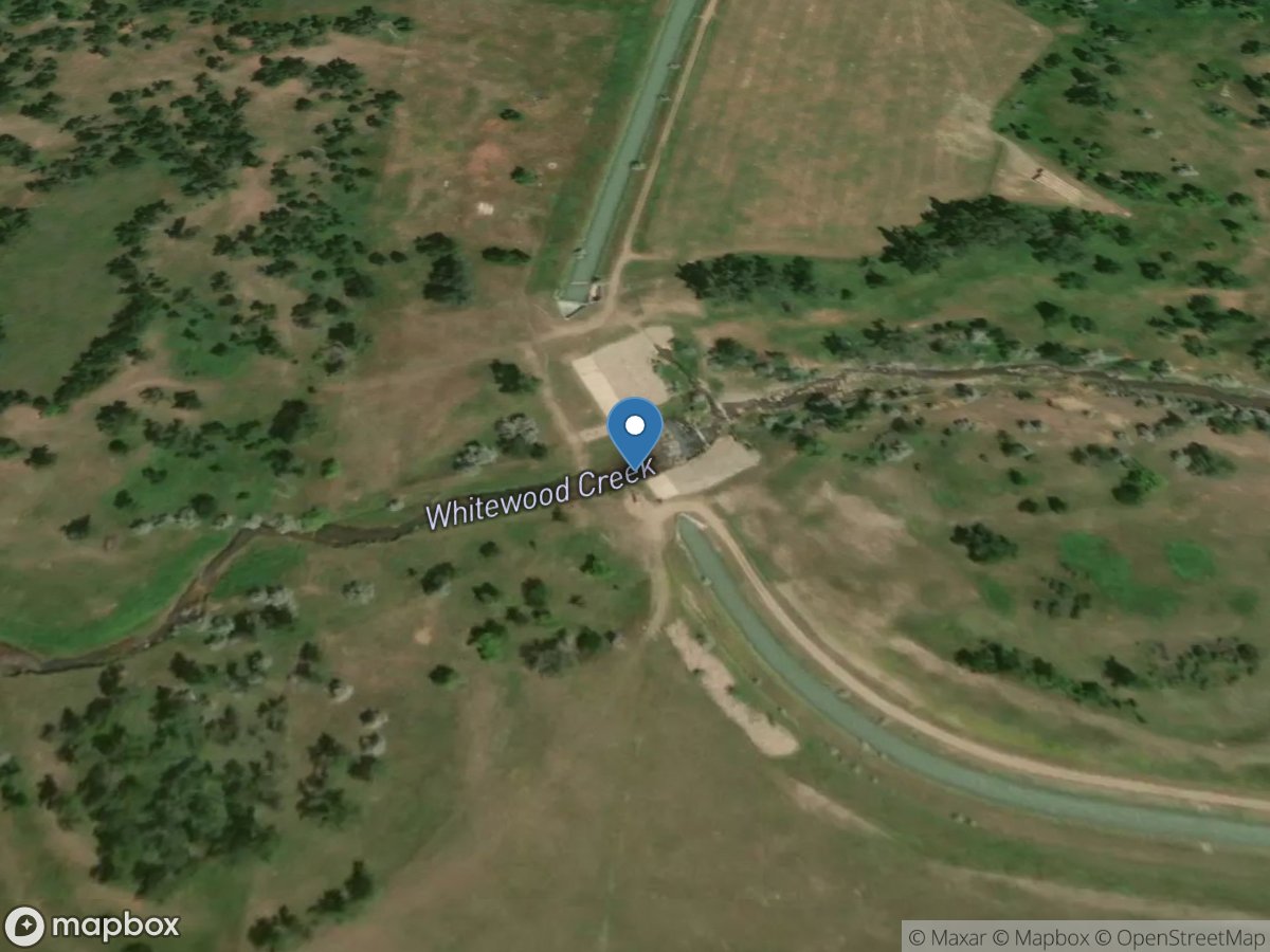 Whitewood Creek above Vale,SD location