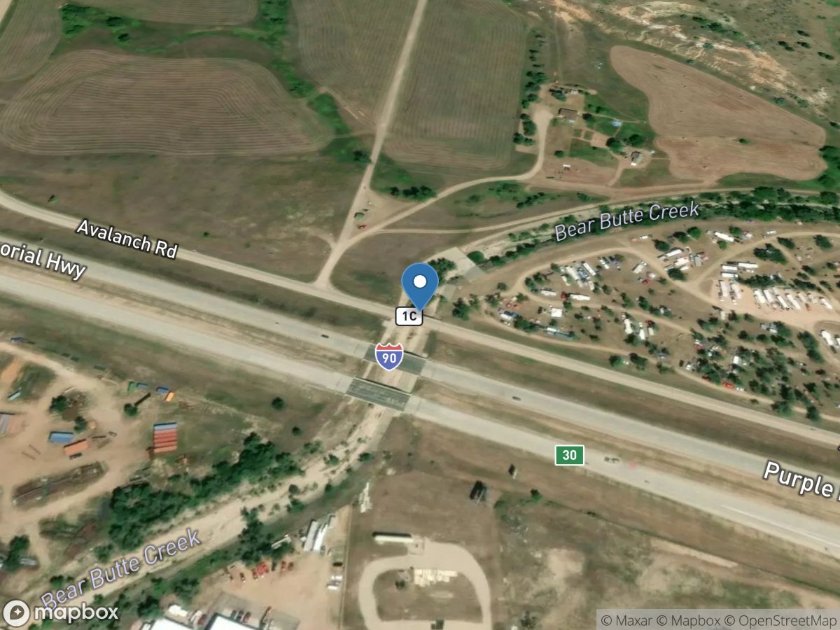 Bear Butte Creek at Avalanche Road at Sturgis, SD location