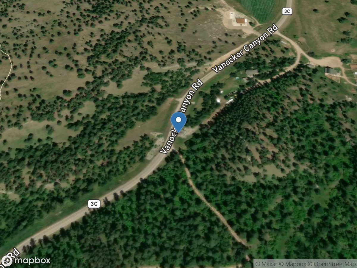 Vanocker Creek near Sturgis, SD location