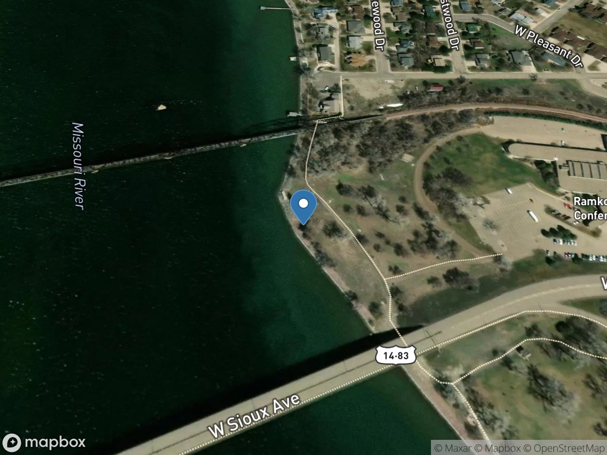 Missouri River at Pierre,SD location