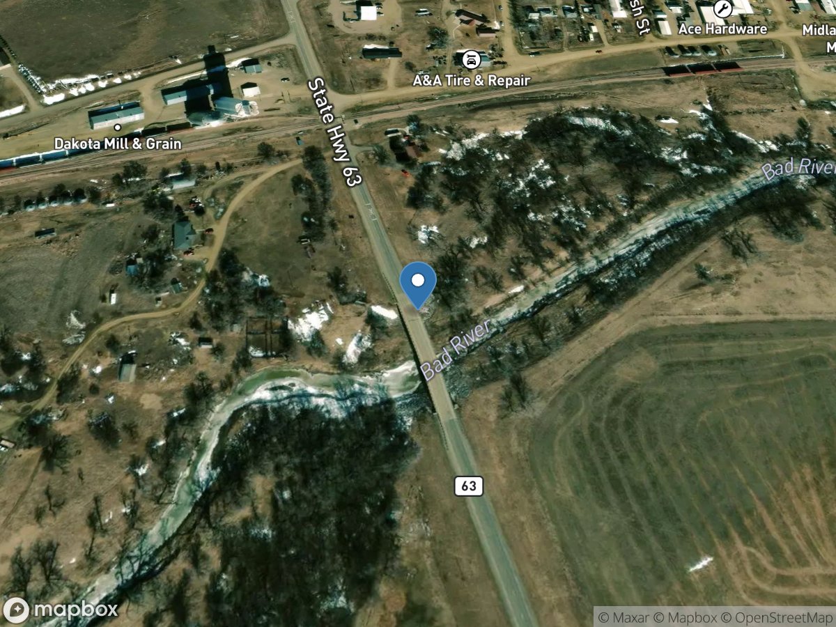 Bad River near Midland,SD location