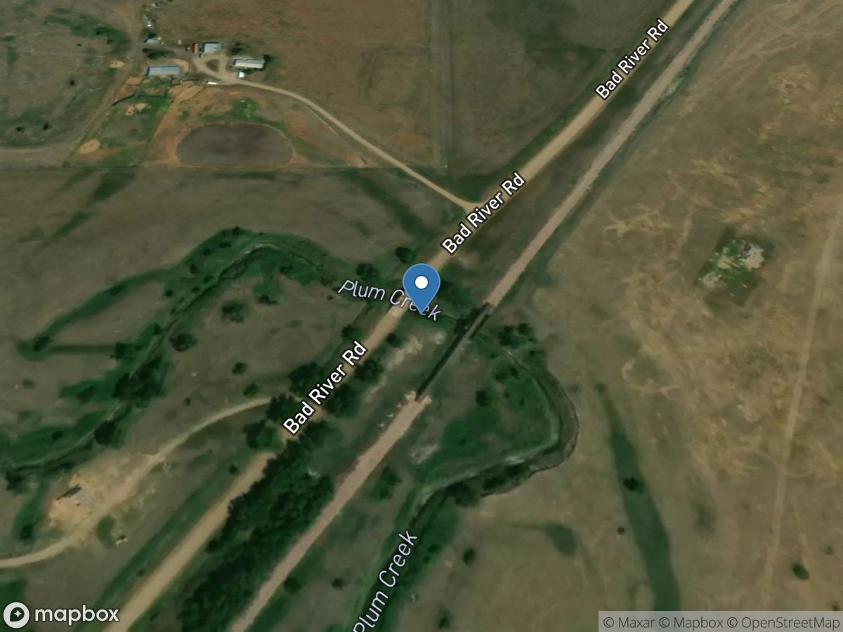 Plum Creek below Hayes, SD location