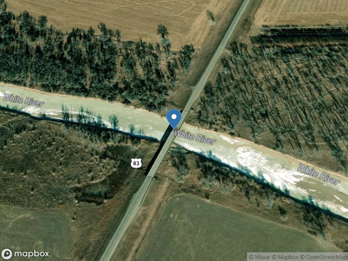 White River near White River, SD location