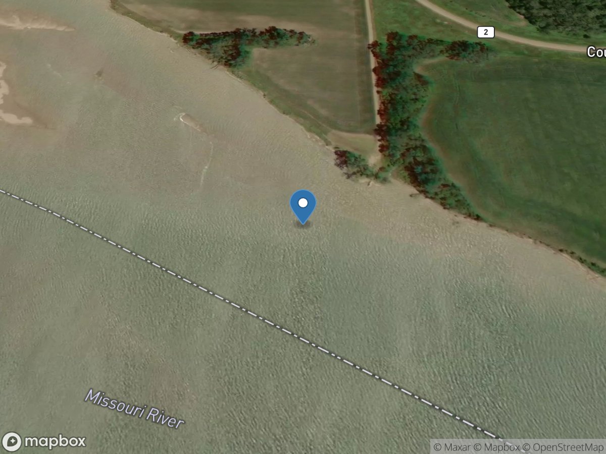Missouri River below Greenwood, SD location