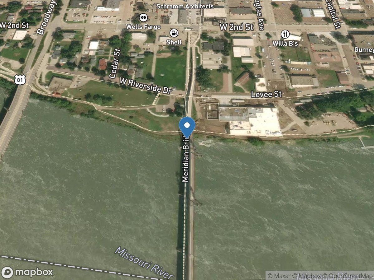 Missouri River at Yankton, SD location