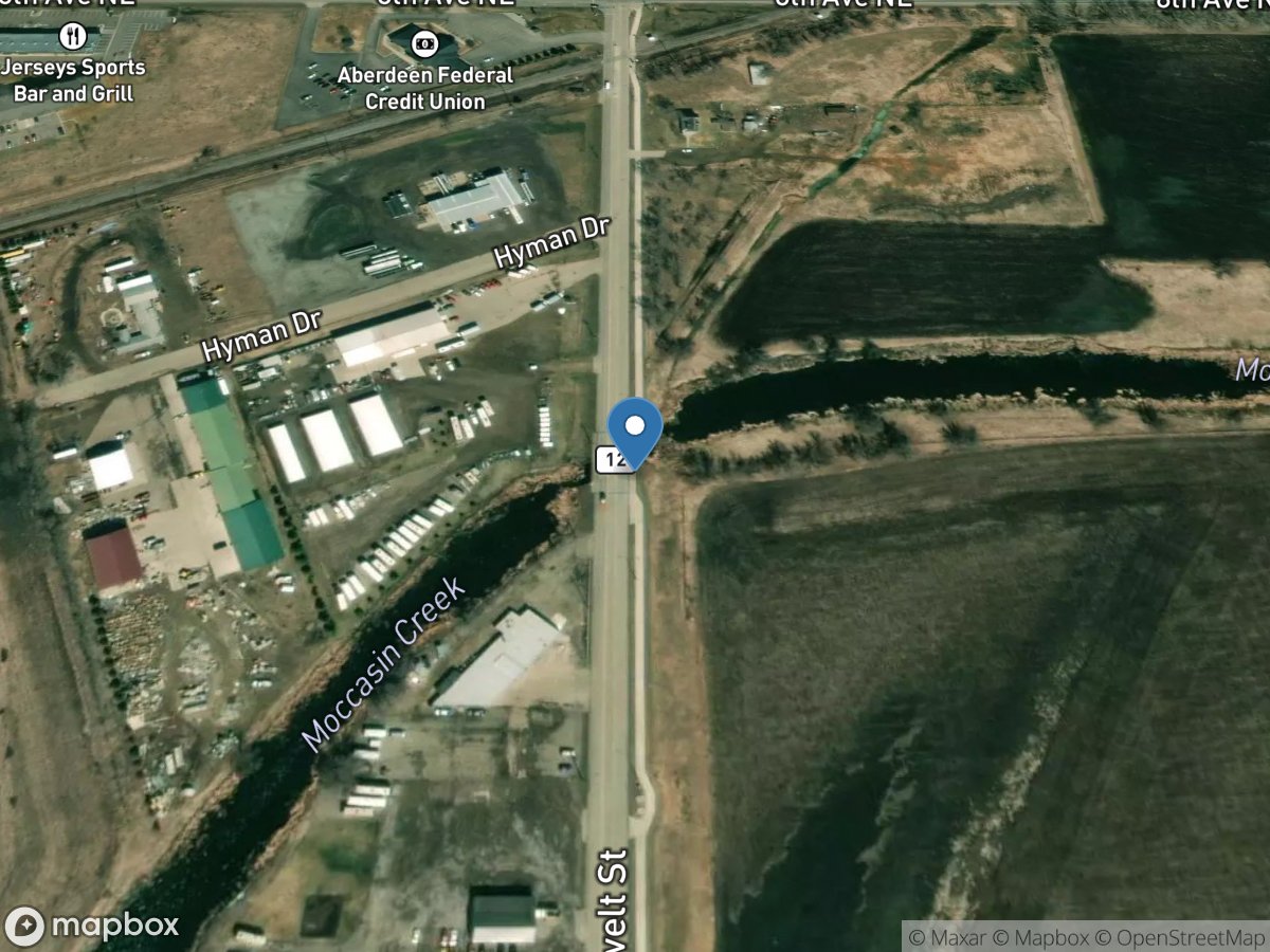 Moccasin Creek at Aberdeen, SD location