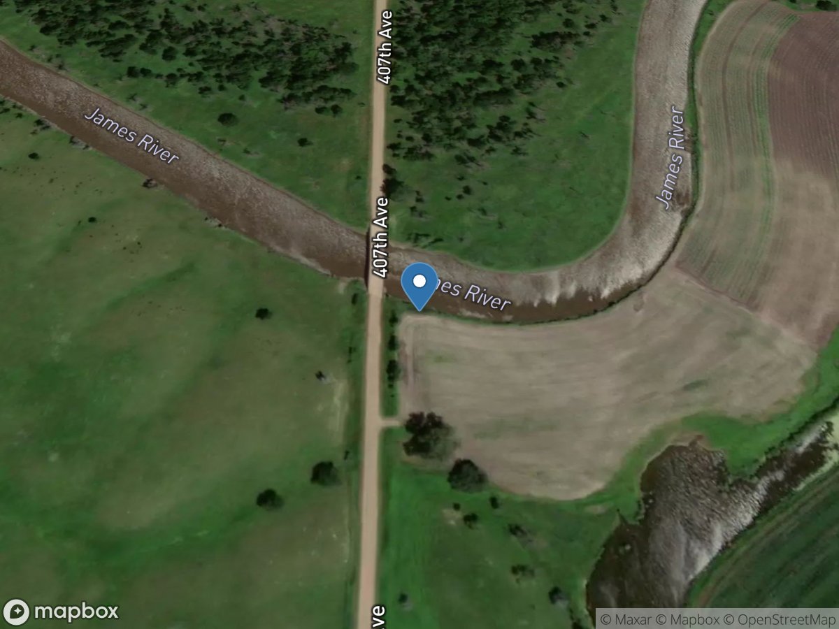 James River near Forestburg,SD location