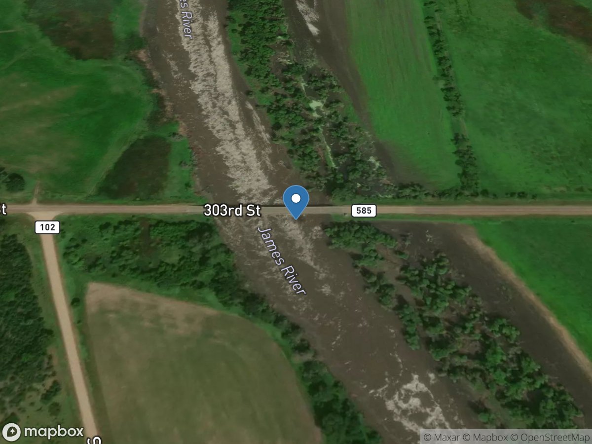 James River near Yankton, SD location