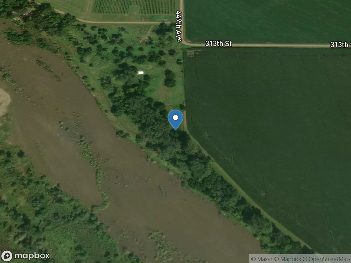 Missouri River near Gayville,SD location