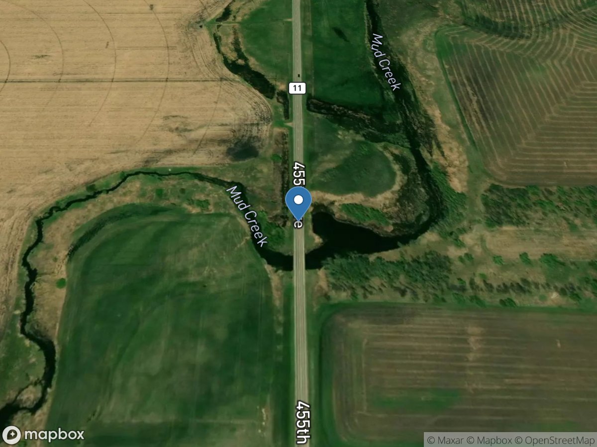 Mud Creek near Rauville, SD location