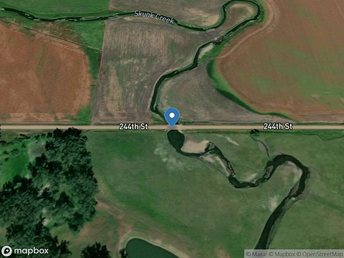 Skunk Creek near Chester,SD location