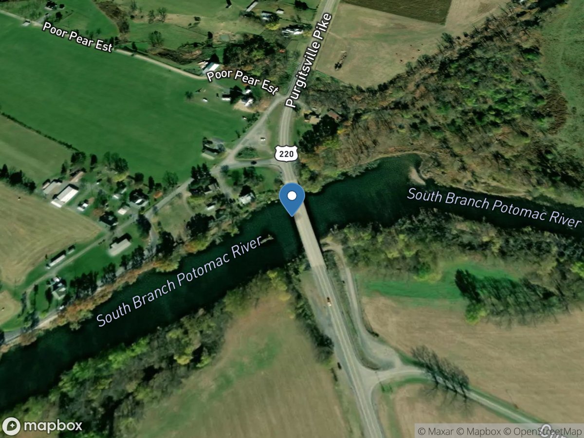 South Branch Potomac River near Moorefield, WV location