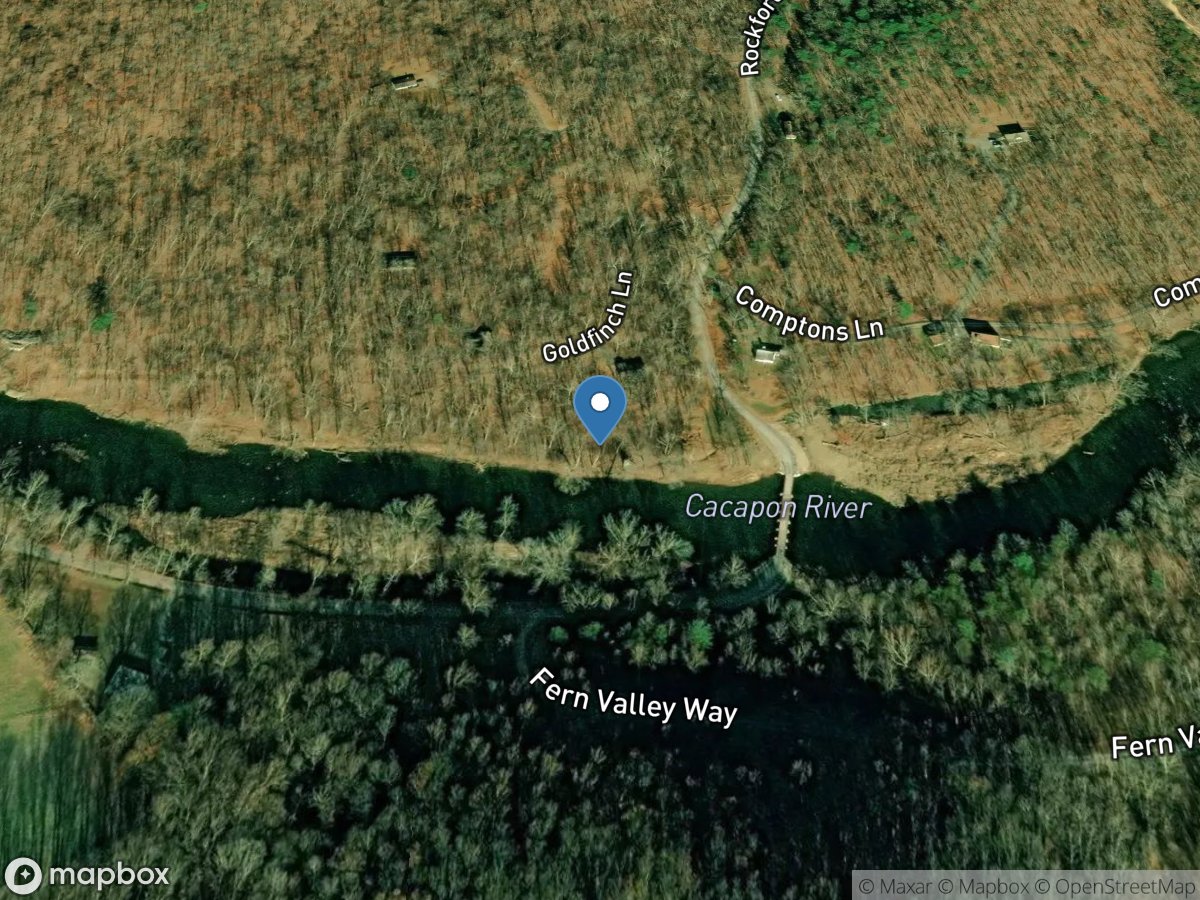 Cacapon River near Great Cacapon, WV location