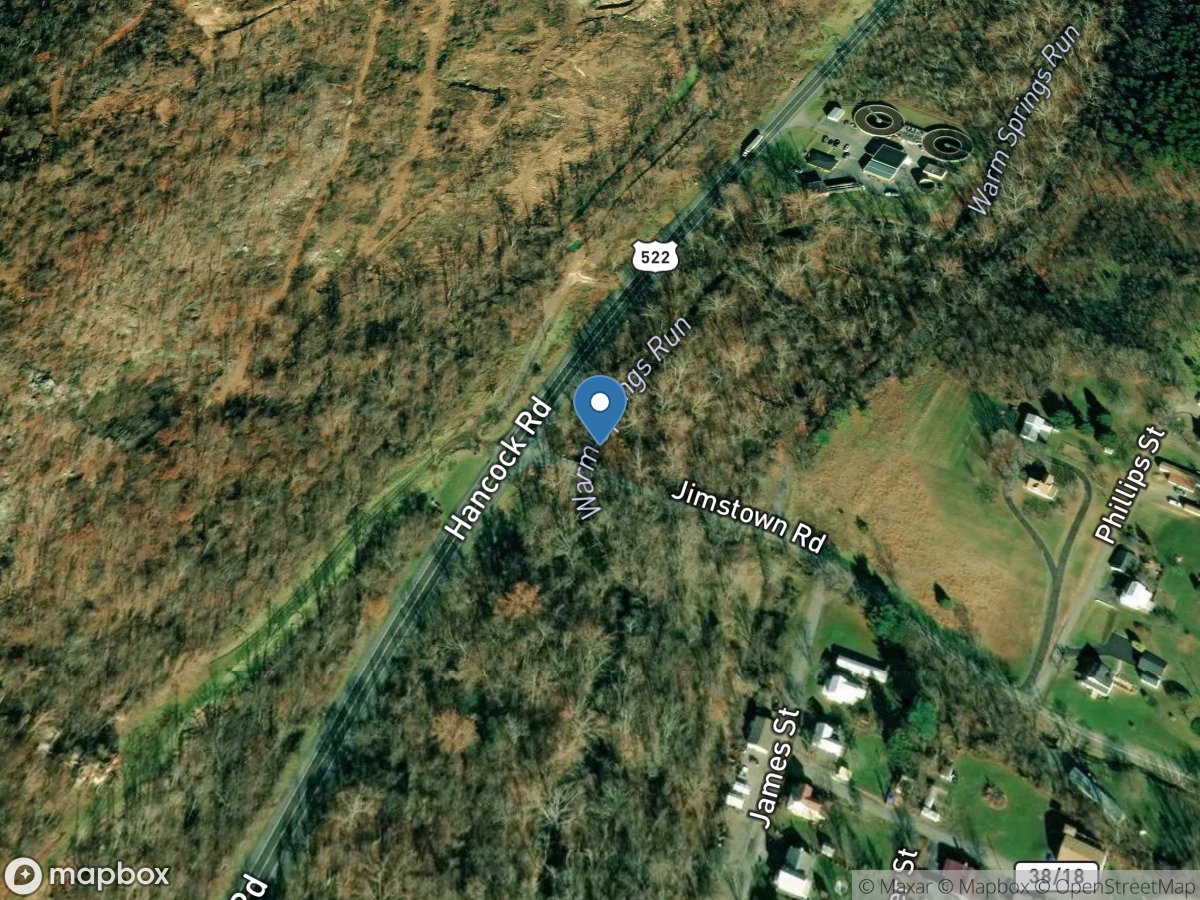 Warm Springs Run near Berkeley Springs, WV location