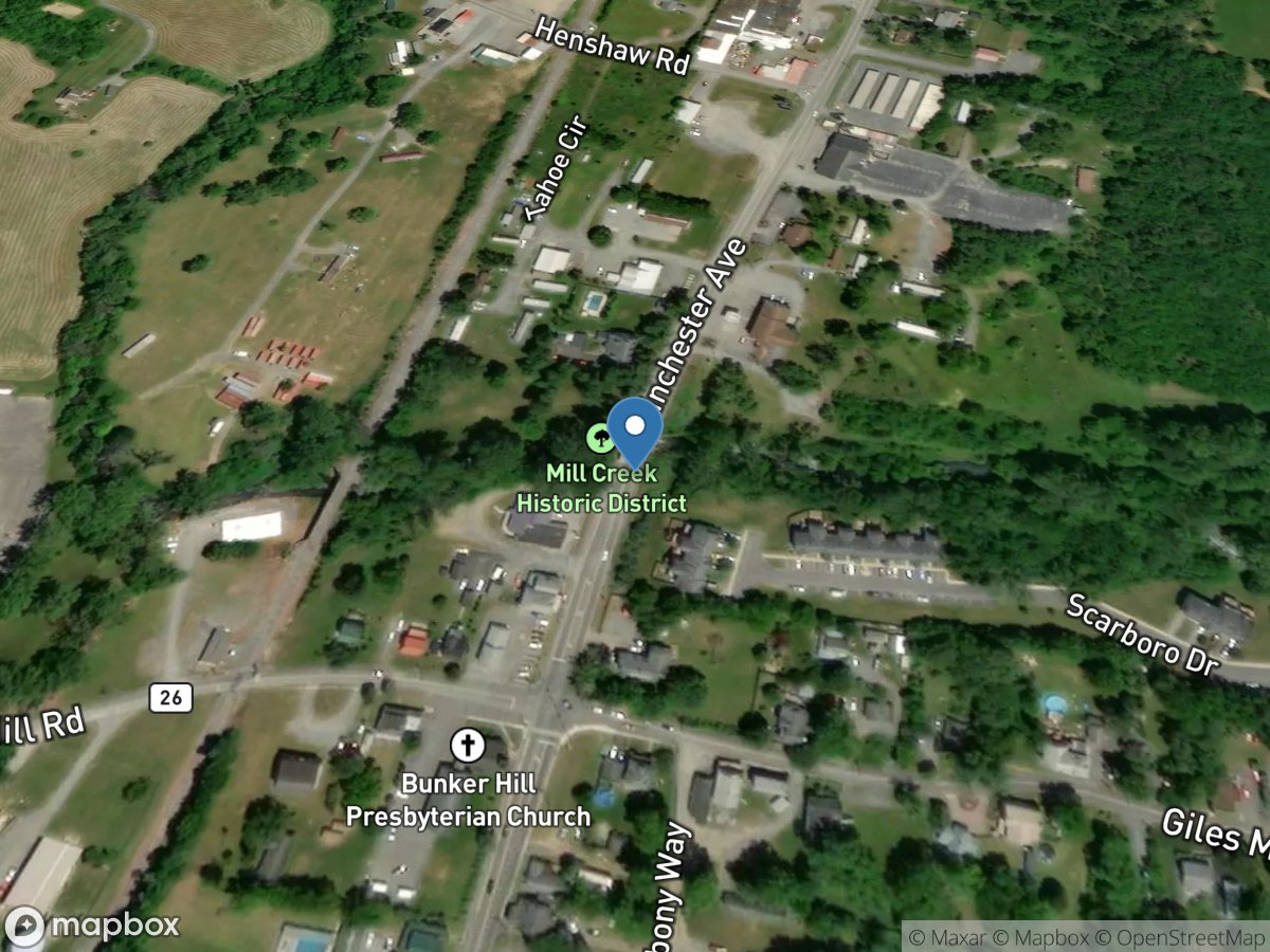 Mill Creek at Bunker Hill, WV location