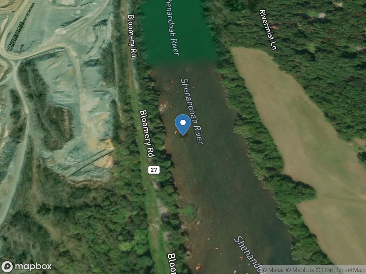 Shenandoah River at Millville, WV location