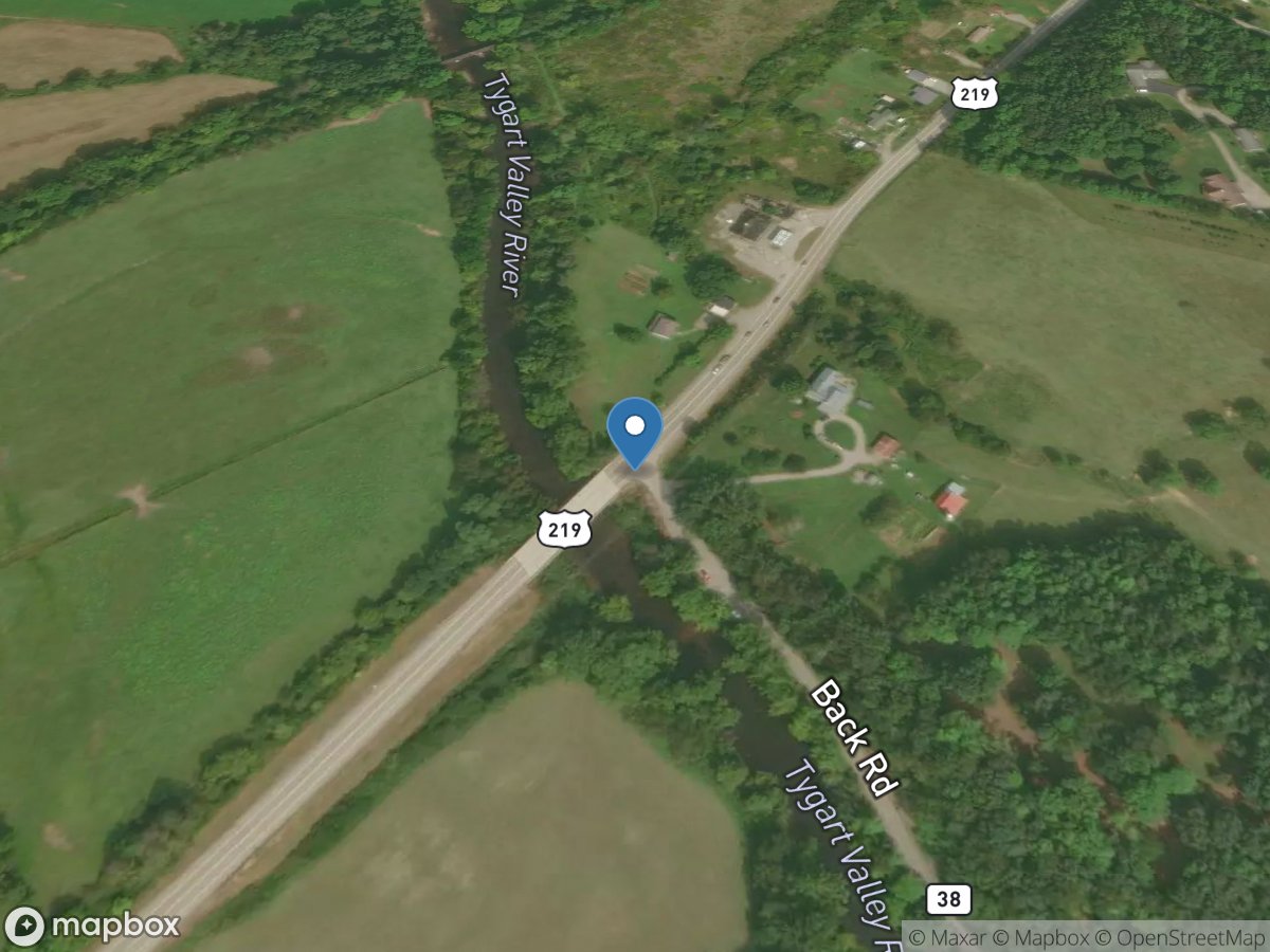 Tygart Valley River near Dailey, WV location