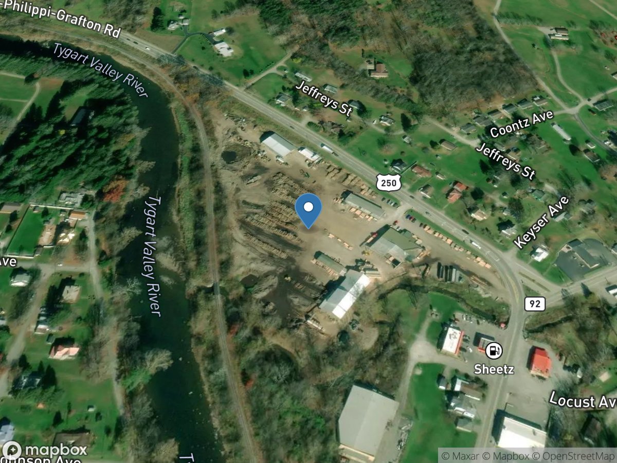 Tygart Valley River at Belington, WV location