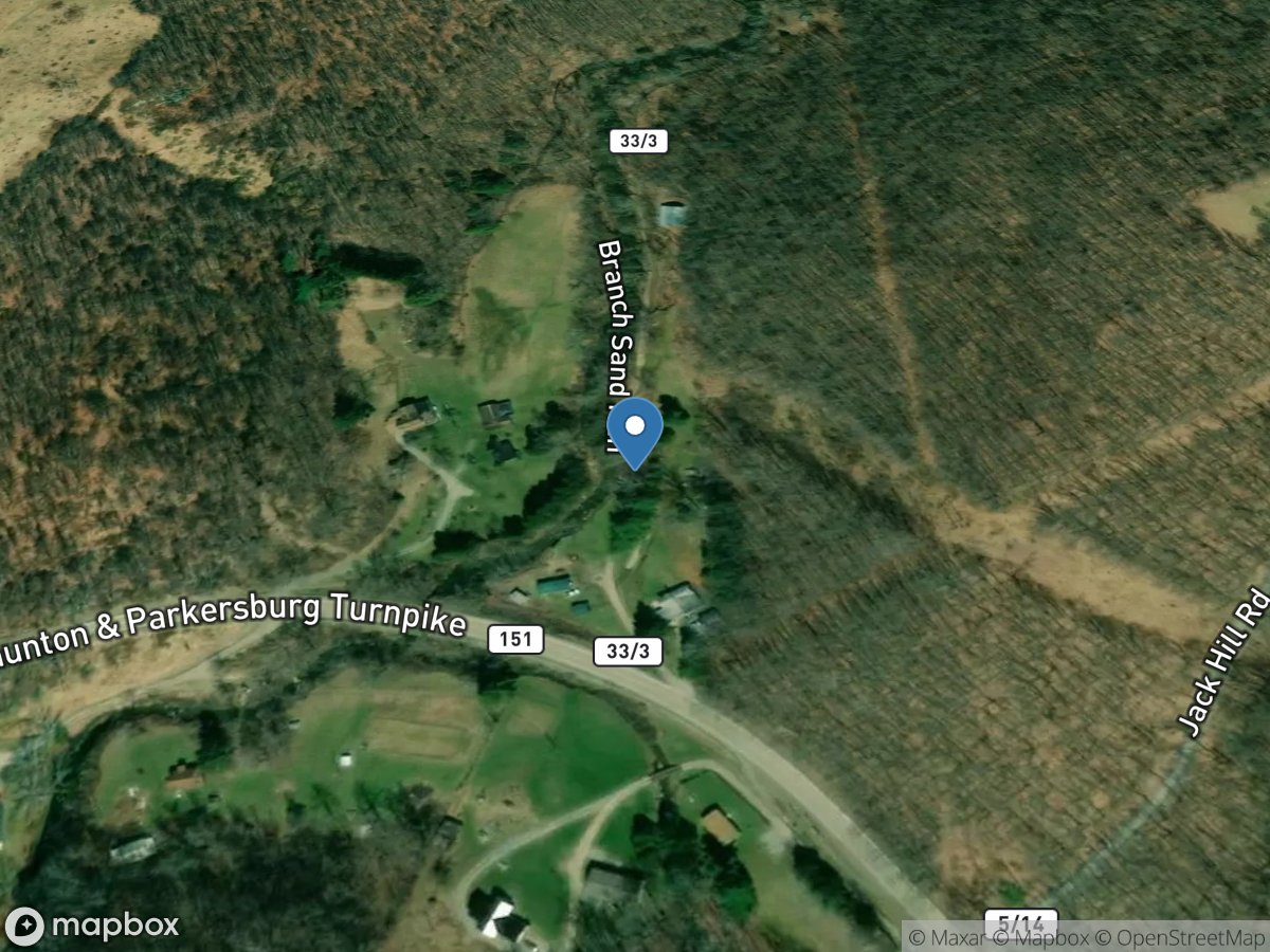 Sand Run near Buckhannon, WV location