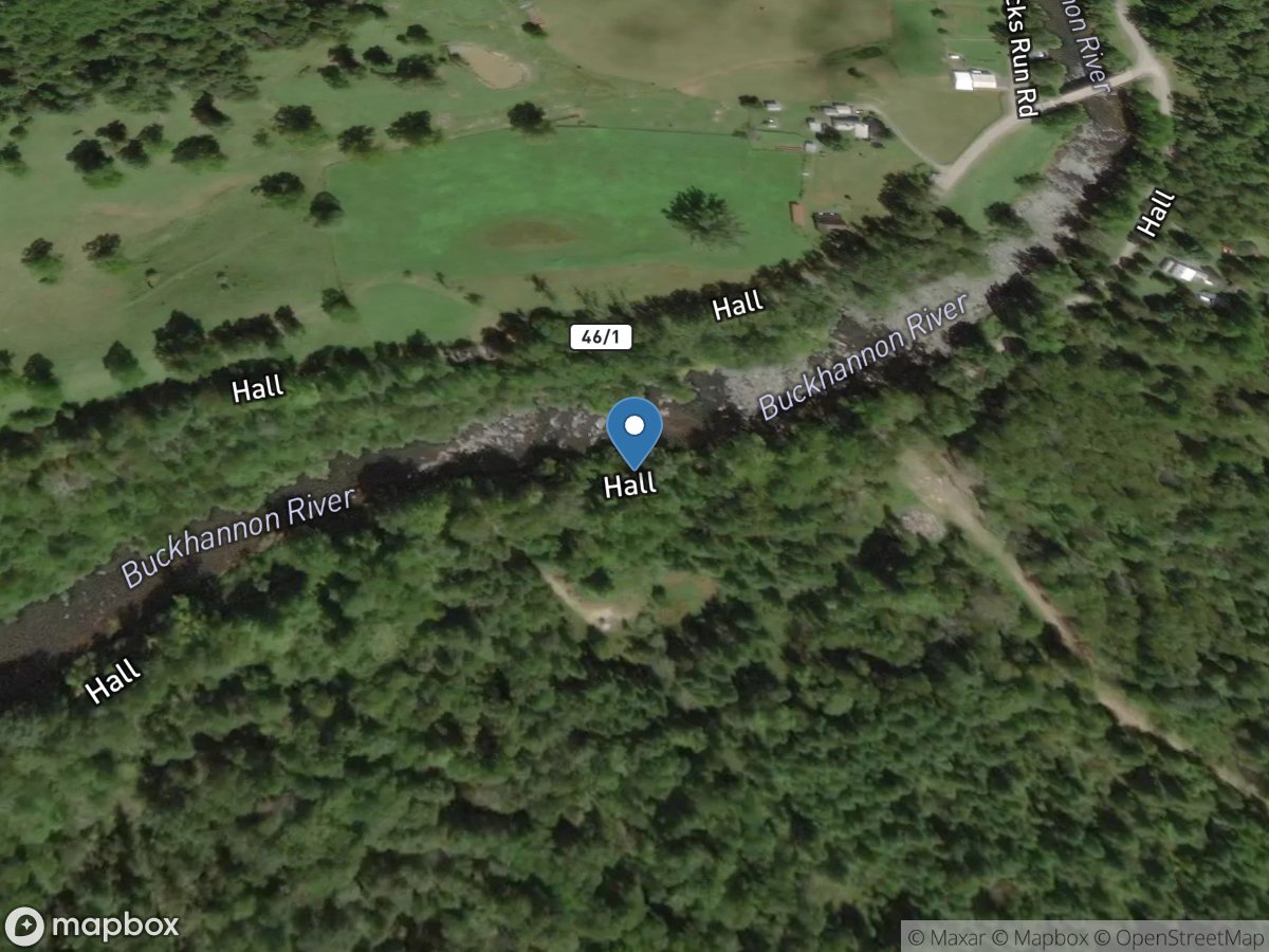 Buckhannon River at Hall, WV location