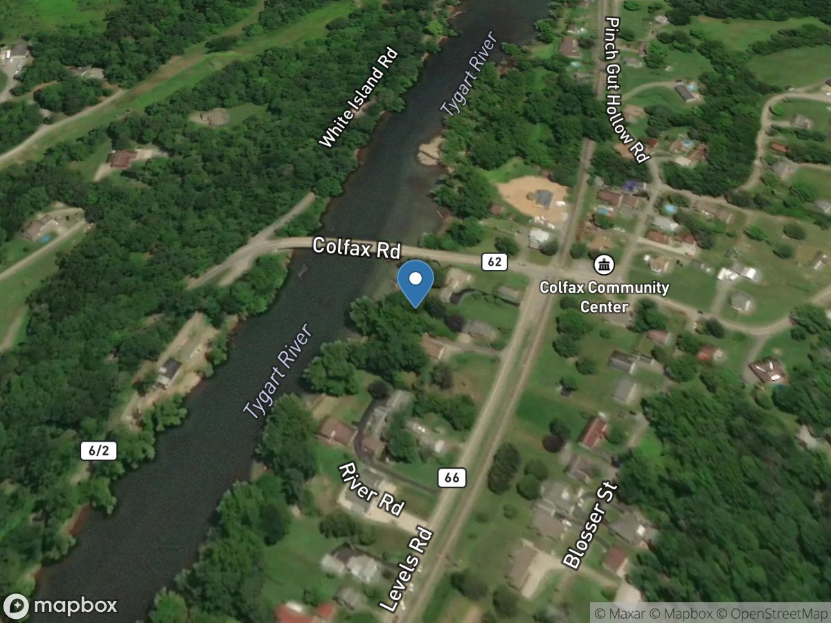 Tygart Valley River at Colfax, WV location