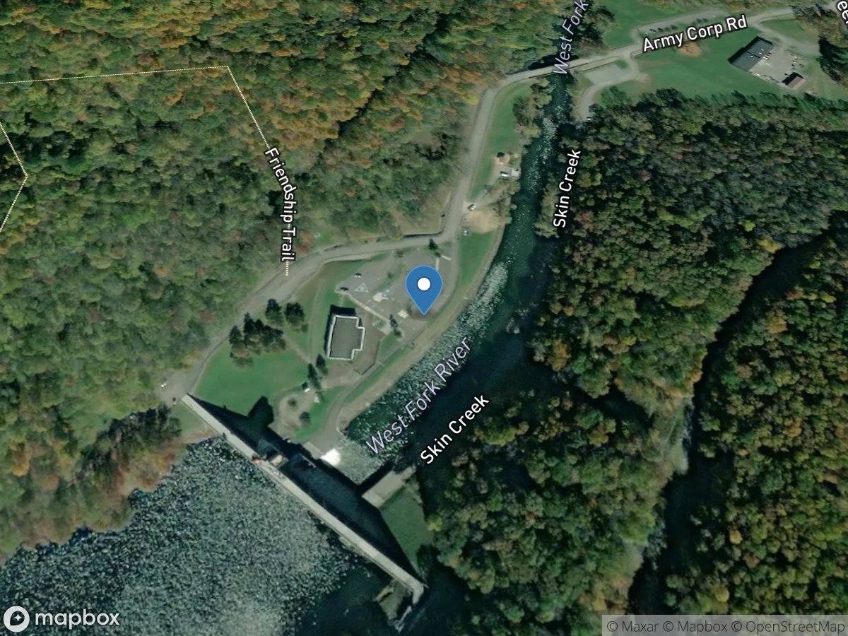 West Fork River below Stonewall Jackson DAM near Weston, WV location