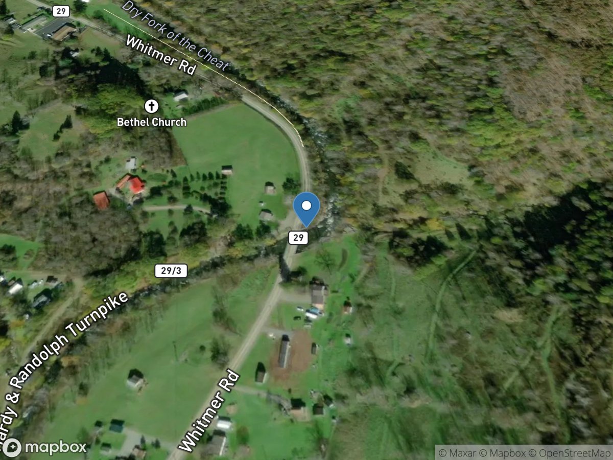 Dry Fork at Job, WV location